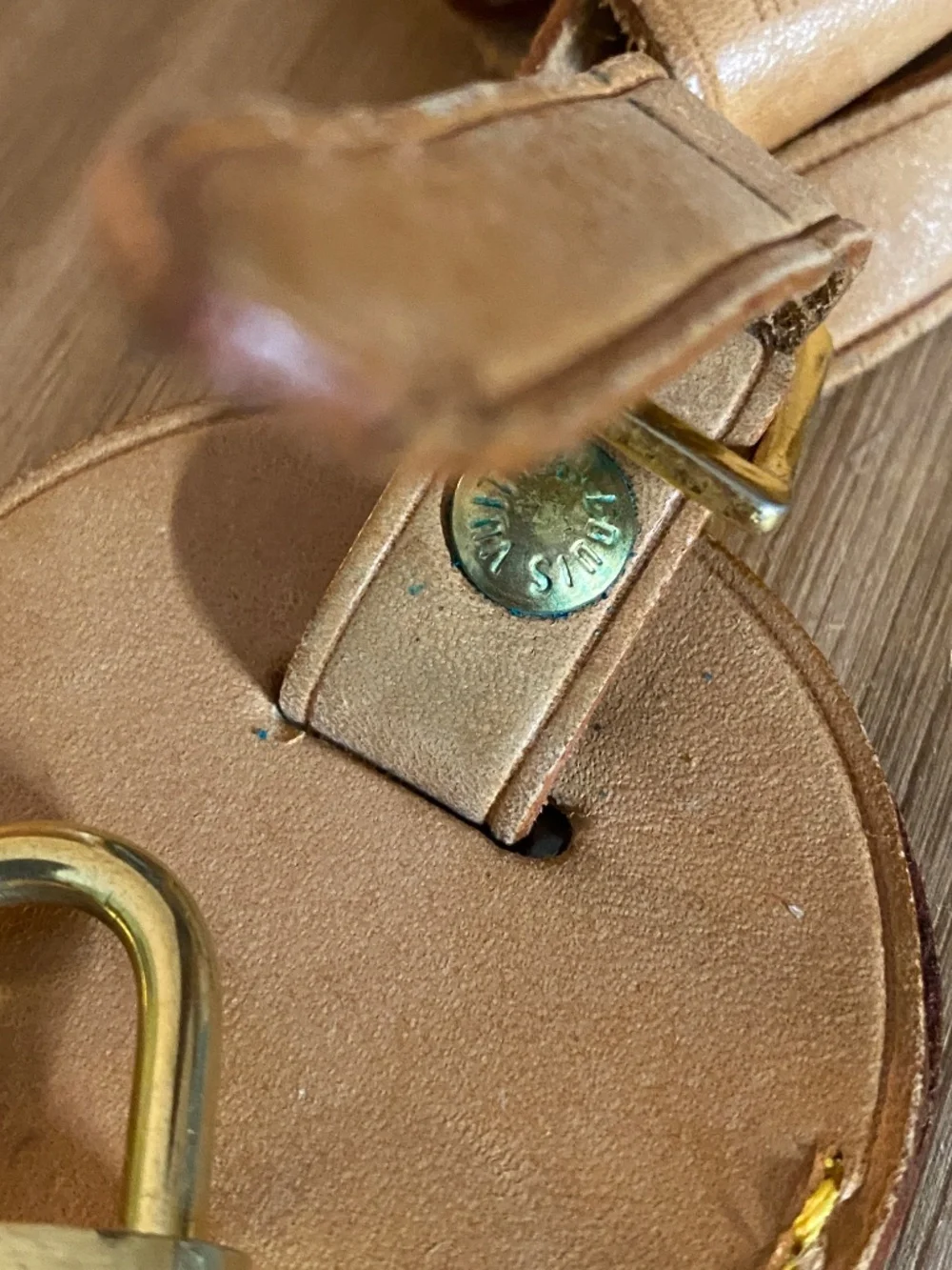 Louis Vuitton Padlock & Key Set #315 🔑 Authentic LV Brass Lock + Luggage Strap